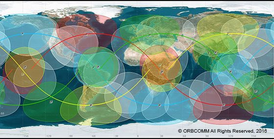 Orbcomm lefedettség