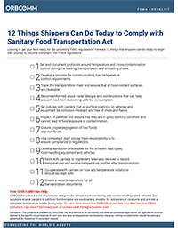 FSMA compliance checklist for shippers