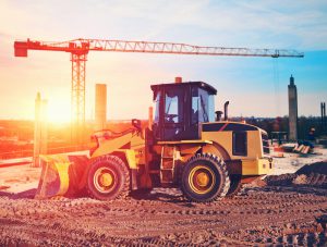 bulldozer on construction site