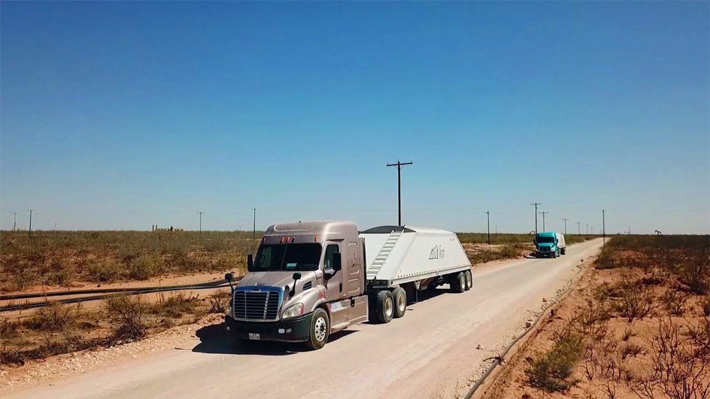 Commercial truck on the road